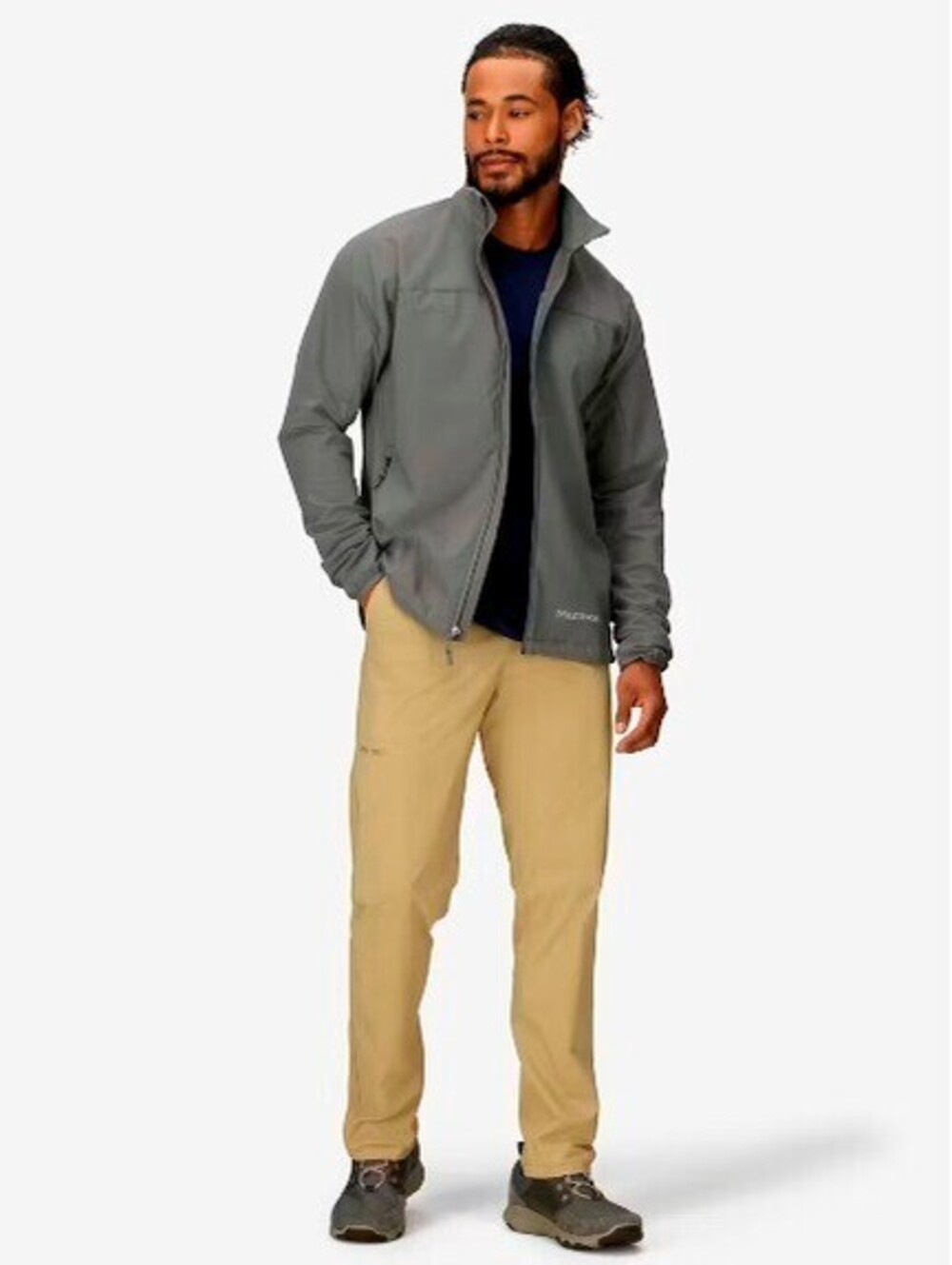 Marmot Tempo Jacket Breathable Hiking Biking SoftShell Samuel Adams Beer Large